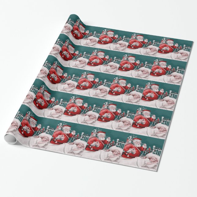 Papel De Regalo navidad vintage (Desenrollado)