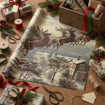 Navidad Vintage, Santa Claus Victoriano en Trineo