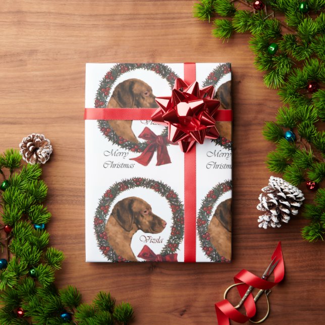 Papel De Regalo Navidad Vizsla (Regalo de vacaciones)
