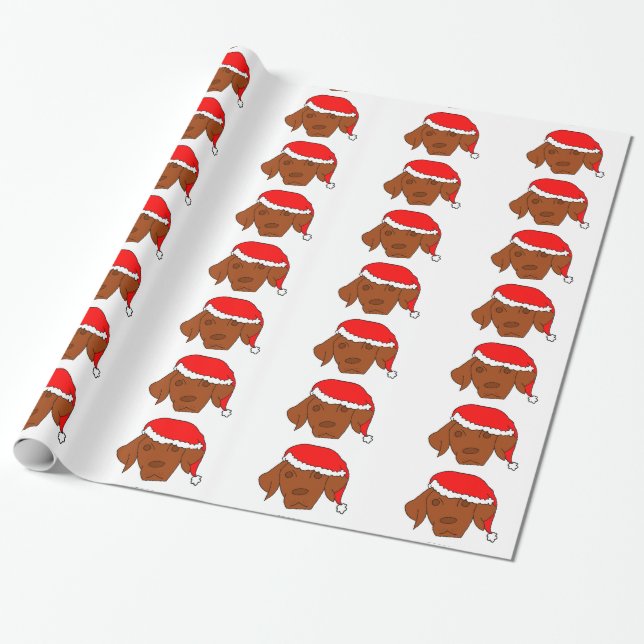 Papel De Regalo Navidad Vizsla (Desenrollado)