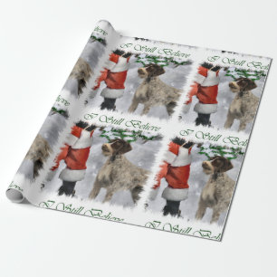 Papel De Regalo Navidad Wirehaired alemán del indicador
