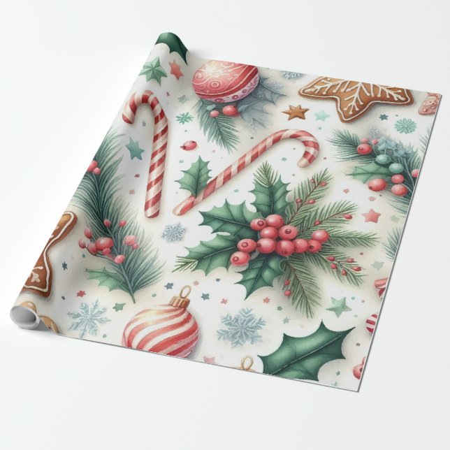 Papel De Regalo Navidades (Desenrollado)