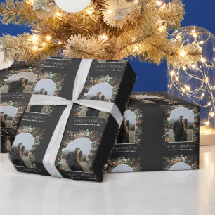 Papel De Regalo Navidades 1 arco fotográfico acuarela floral bot