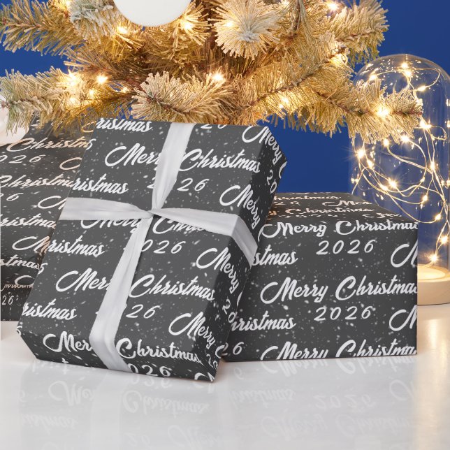 Papel De Regalo Navidades 2025 En Gris (Vacaciones)