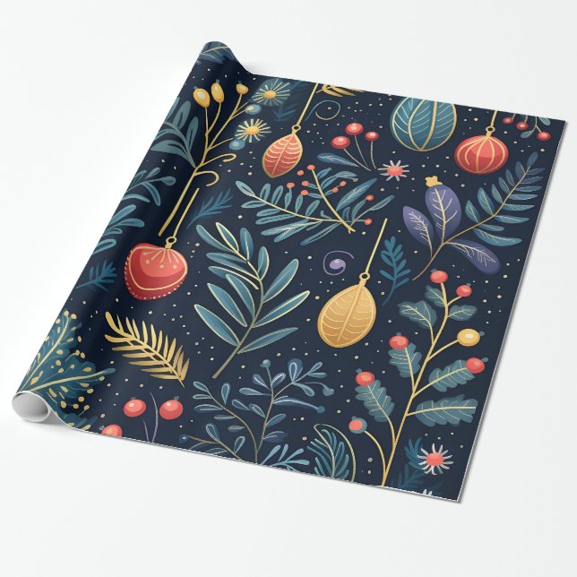 Papel De Regalo Navidades 30 pulgadas x 6 pies brillo (Desenrollado)
