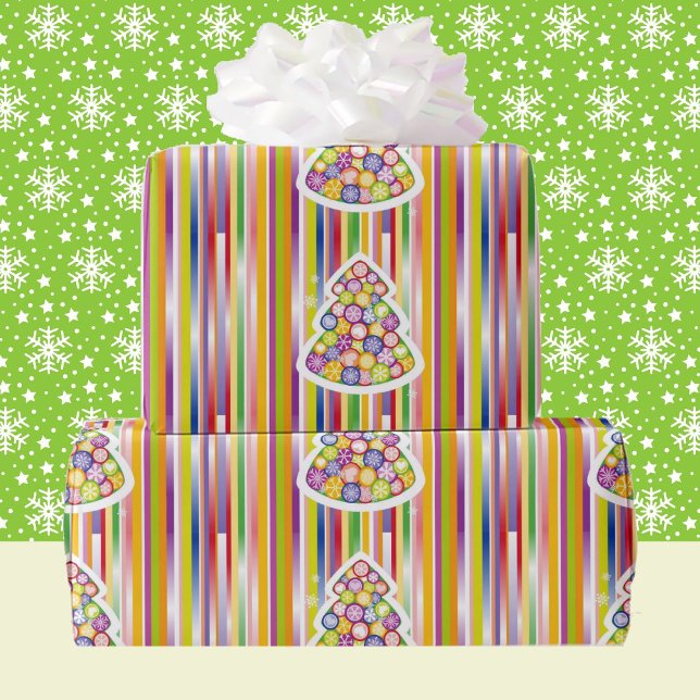 Papel De Regalo Navidades a la antigua usanza Banda Candy Stripes  (Subido por el creador)