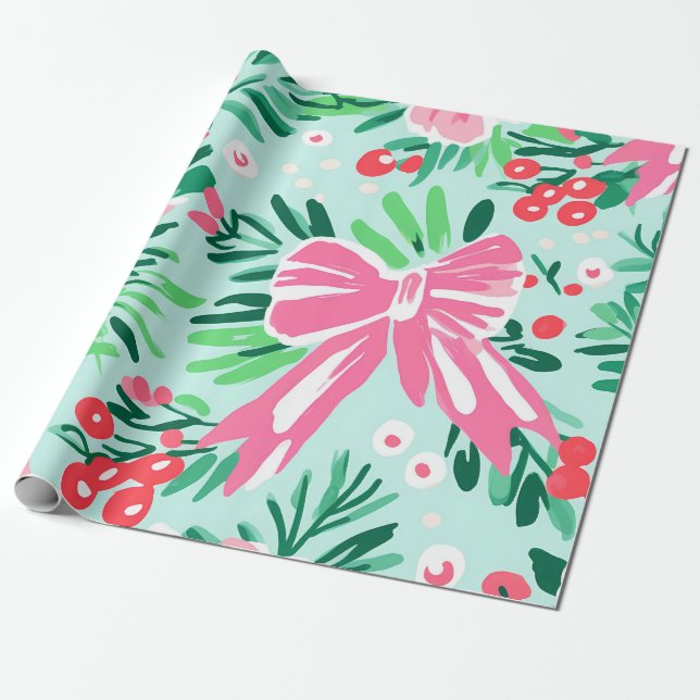 Papel De Regalo "Navidades acogedores alentan el patrón" (Desenrollado)