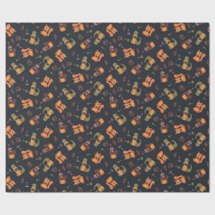 Papel De Regalo Navidades acogedores Animales