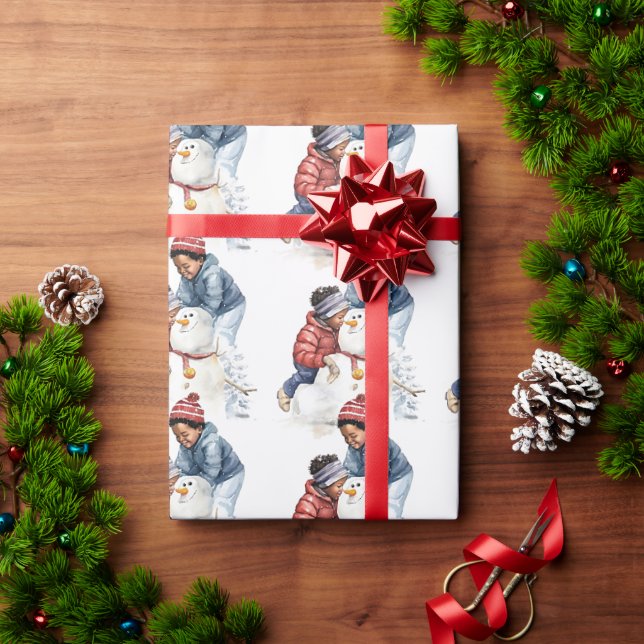 Papel De Regalo Navidades acogedores Snowman (Regalo de vacaciones)