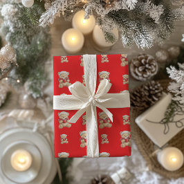 Papel De Regalo Navidades acogedores Teddy Bear