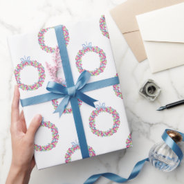 Papel De Regalo Navidades acuarelas de colores en balbuceo