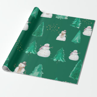 Papel De Regalo Navidades acuáticos abren árboles con muñequera de