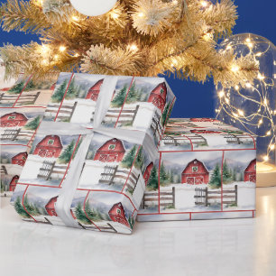 Papel De Regalo Navidades acuáticos en grano de nieve