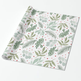 Papel De Regalo Navidades acuáticos Holiday Garland Pine Berry