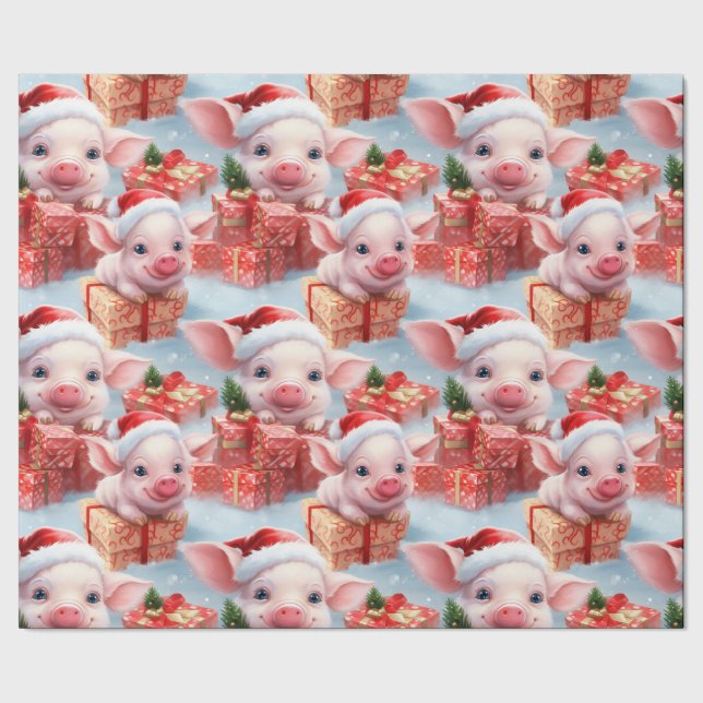 Papel De Regalo Navidades Adorable Farm Piggy (Costura)