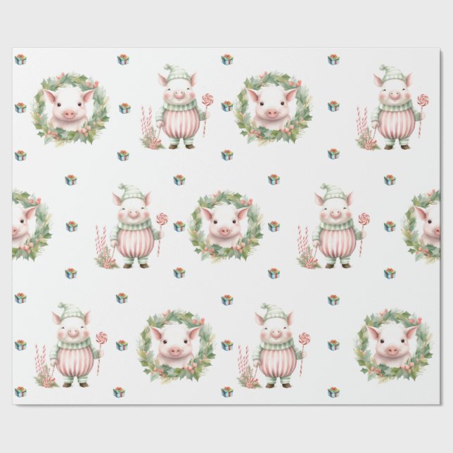 Papel De Regalo Navidades adorables celebran pasteles pasteles en  (Costura)