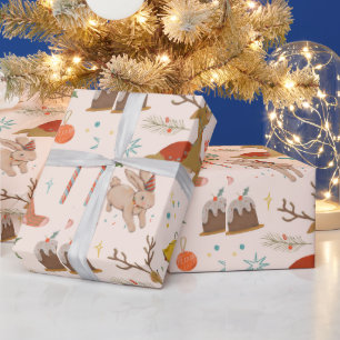 Papel De Regalo Navidades Adorables Cutan Cebollos Y Renos