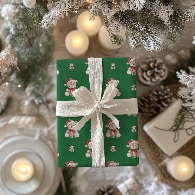 Papel De Regalo Navidades adorables Teddy Bear (Subido por el creador)