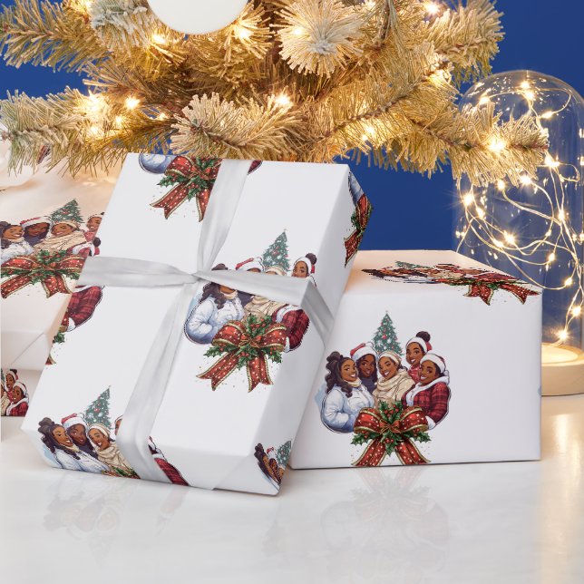 Papel De Regalo Navidades afroamericanas (Vacaciones)