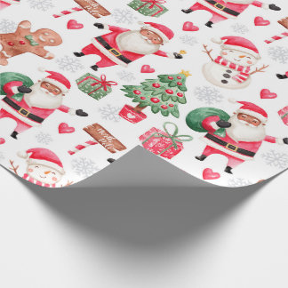 Papel De Regalo Navidades afroamericanos de Papá Noel