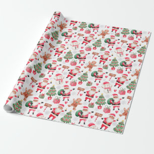 Papel De Regalo Navidades afroamericanos de Papá Noel