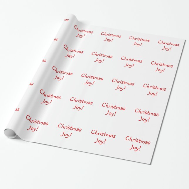 Papel De Regalo Navidades Alegran el Holiday Red Font (Desenrollado)