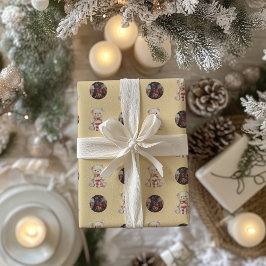 Papel De Regalo Navidades amables Teddy Bear Personalizado Foto