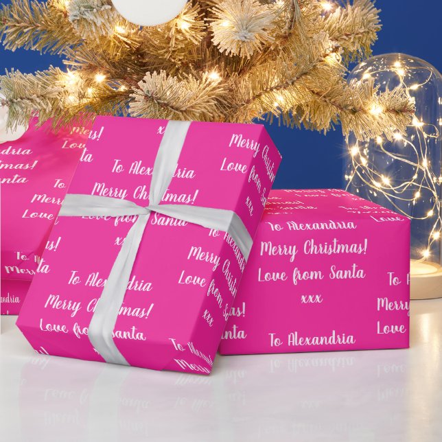 Papel De Regalo Navidades Aman Desde Santa Rosa Personalizado (Vacaciones)