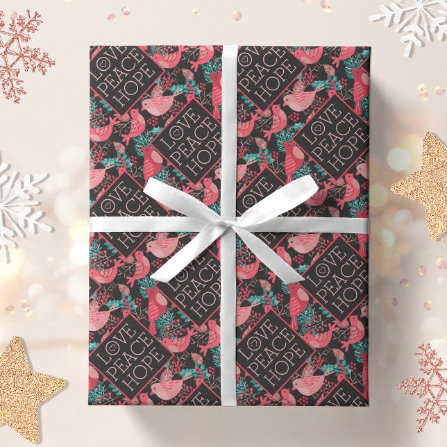 Papel De Regalo Navidades aman la paz espero que los pájaros de in (Subido por el creador)