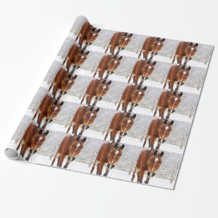 Papel De Regalo Navidades Amante de Caballos