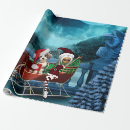 Papel De Regalo Navidades ampulosos y elfos