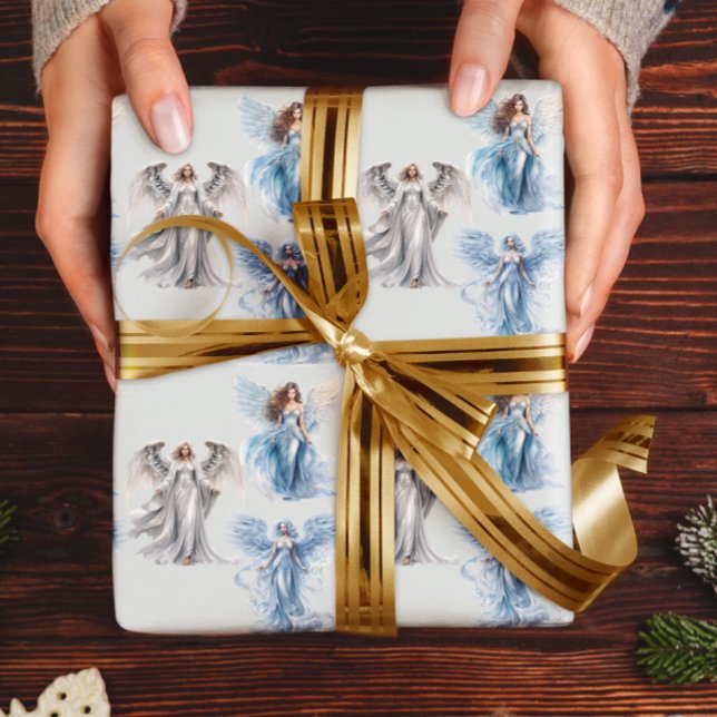 Papel De Regalo Navidades Ángel Angélico feriado de invierno (Subido por el creador)