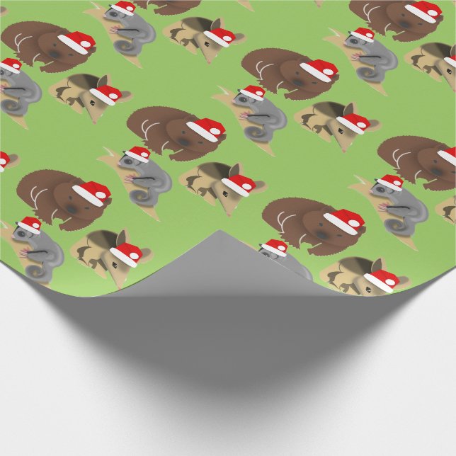 Papel De Regalo Navidades Animales Bebés Australianos (Esquina)
