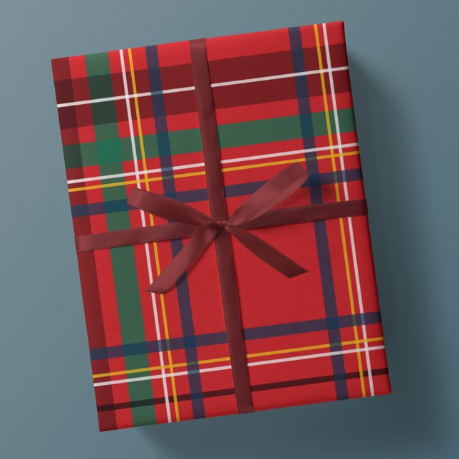 Papel De Regalo Navidades aplastan vacaciones rojas clásicas (Subido por el creador)