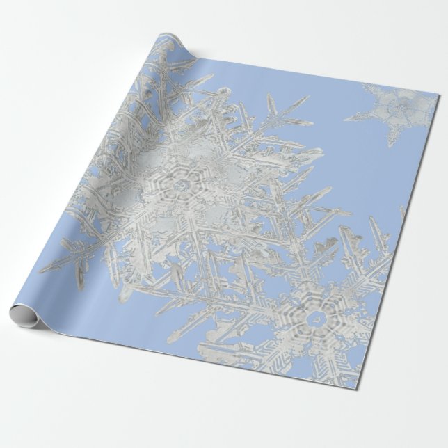 PAPEL DE REGALO NAVIDADES ARRASTRANDO WILSON BENTLEY SNOWFLAKES (Desenrollado)