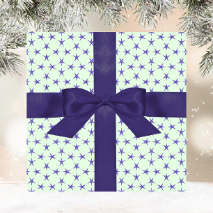 Papel De Regalo Navidades audaces de las estrellas púrpura de aqua