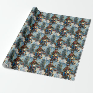 Papel De Regalo Navidades australianos de motocicletas Kelpie Dog