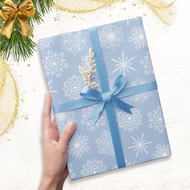 Papel De Regalo Navidades Azules Vacaciones de invierno con copas  (Subido por el creador)