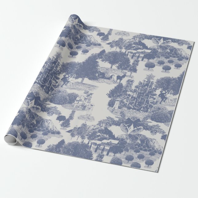 Papel De Regalo Navidades azules Winter Wonderland (Desenrollado)