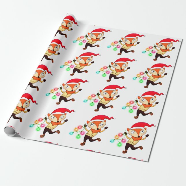 Papel De Regalo Navidades bailando Personalizado Fox (Desenrollado)