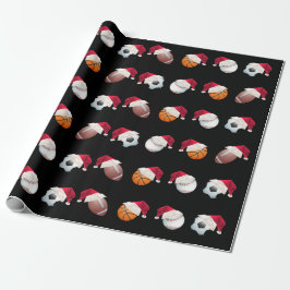 Papel De Regalo Navidades Baller Deportes Funny Santa Holiday Wrap