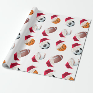 Papel De Regalo Navidades Baller Deportivo Gracioso Santa Vacacion