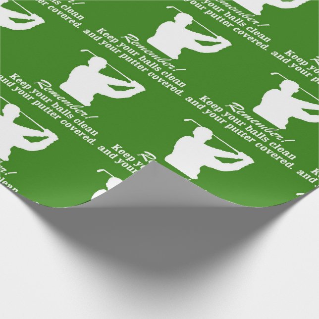 Papel De Regalo Navidades BALLS CLEAN GOLFING humor (Esquina)