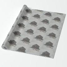 Navidades Barn Gift Wrap