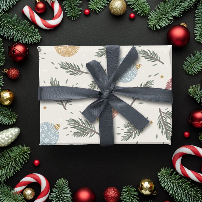 Papel De Regalo Navidades Baubles (Christmas Baubles Wrapping Paper)