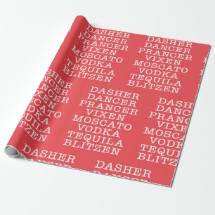 Papel De Regalo Navidades beben alcohol para fiestas navideñas ren