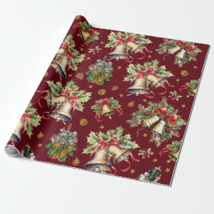 Papel De Regalo Navidades Bells con Holly