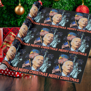 Papel De Regalo Navidades Biden Funny Joe Biden confundió Navidad