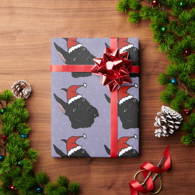 Papel De Regalo Navidades Black Great Dane (Regalo de vacaciones)