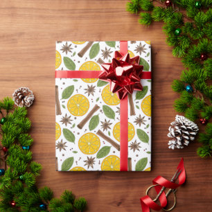 Papel De Regalo Navidades blanco picante de vino